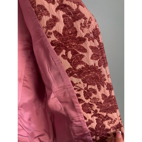 Floral Patterned Jacket - Pink and Brown - Picture 4 of 7